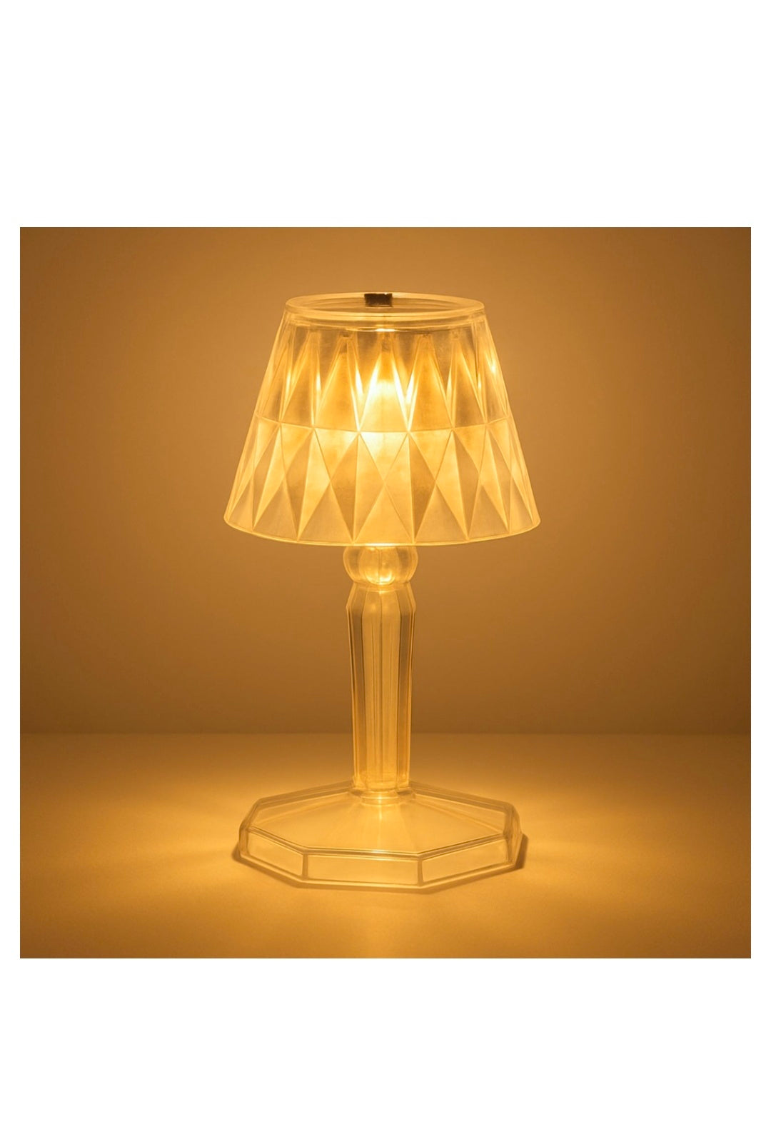 2in1 Transparent Mini Crystal Table Lamp With Reflection Light